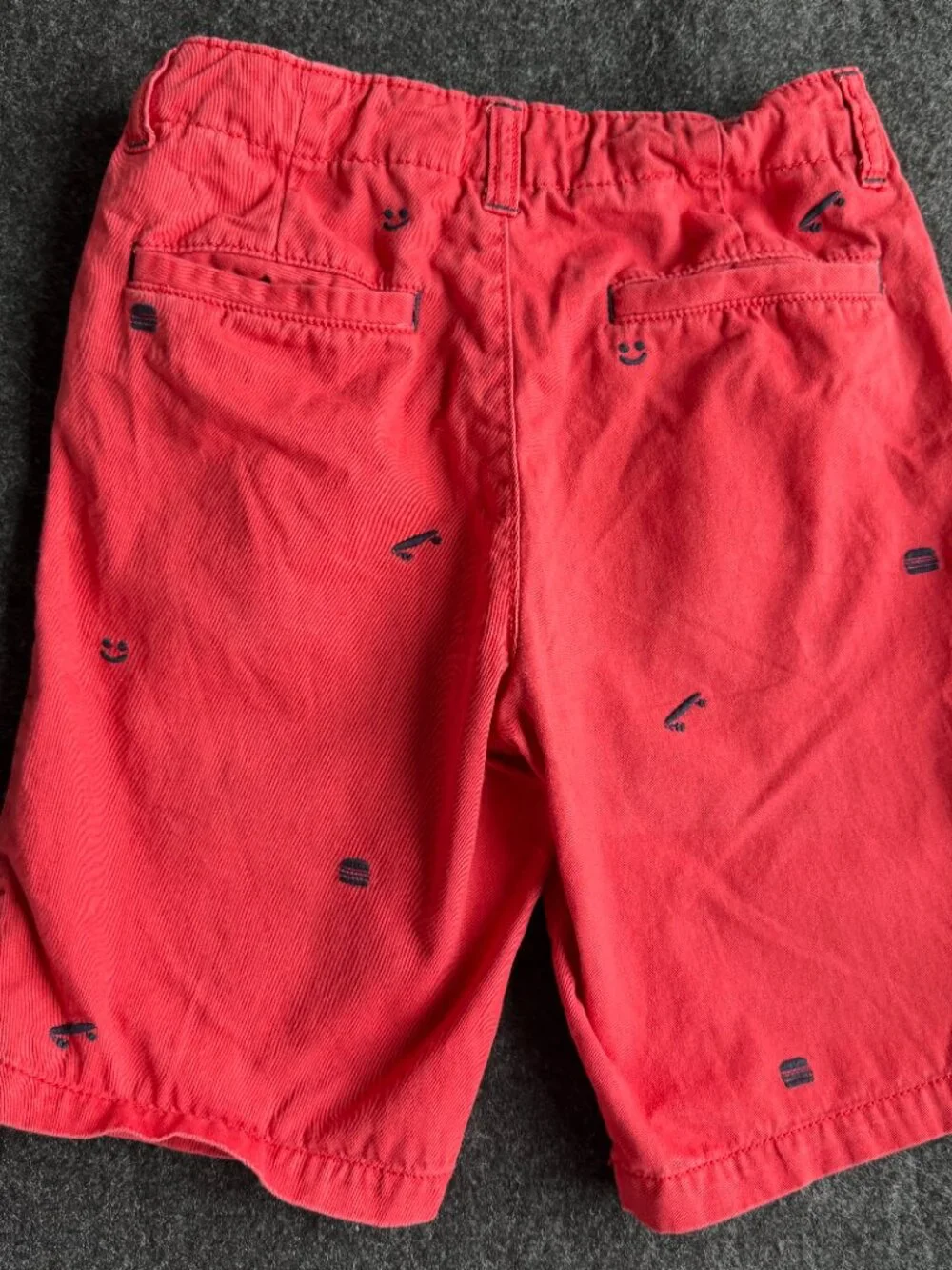 Gymboree Boys Red Embroidered Chino Shorts Size 12